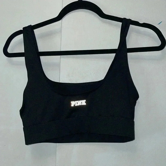 Victoria Secret PINK Black Sports Bra- Small - Picture 1 of 4